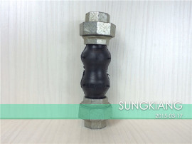 上海螺纹双球橡胶接头 KST-L型DN25上海螺纹双球橡胶接头质保三年
