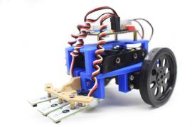 3D打印创意机器人 3D打印机器人寻迹小车套件 送3D设计源文件