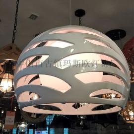 玛斯欧新款现代简约风格树脂玻璃餐厅吊灯MS-P1067LED灯泡E27光源