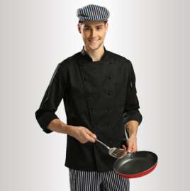 【厨师先生】M-02-13中式领马蹄袖双排活动扣厨师服