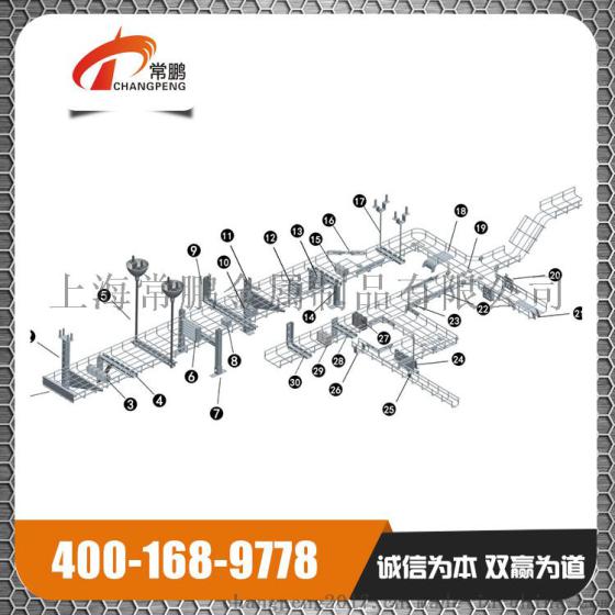 【上海常鹏】网格桥架 镀锌机房桥架 不锈钢桥架 钢网桥架 专业生产厂家直销