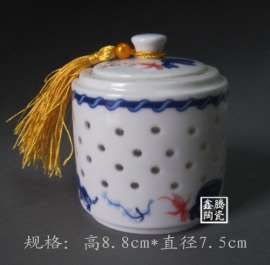 供应玲珑陶瓷茶叶罐，定做陶瓷罐